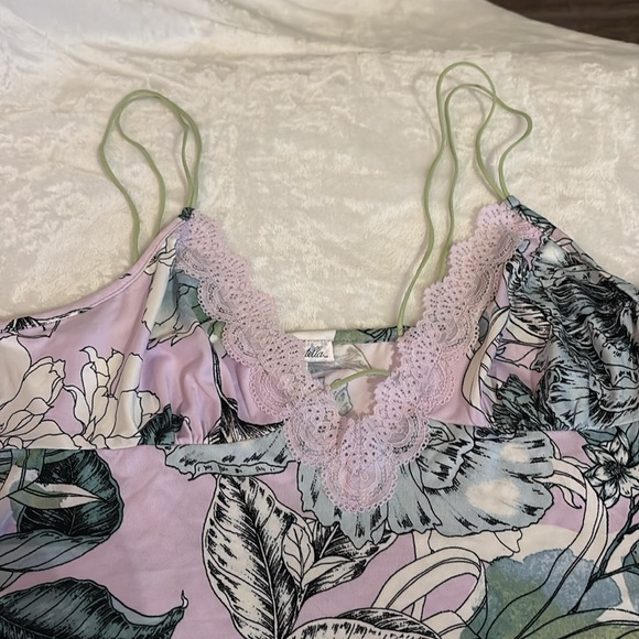 Linea Donatella Purple Tropical Cami & Shorts Pajama Set - Picture 3 of 16